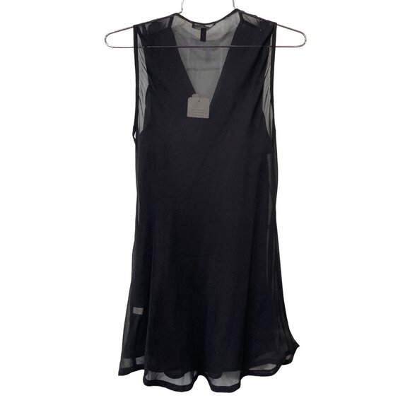 Eileen Fisher Shell Top Size Medium Petite Embroidered Sheer Silk Georgette NEW - Picture 2 of 8